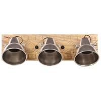 VidaXL Wandlamp industrieel e27 70x23 cm mangohout zilverkleurig - thumbnail