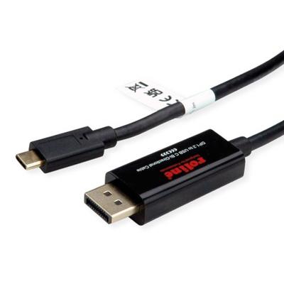 ROLINE USB Type C - DisplayPort, v1.2, bidirectionele adapterkabel, M/M, 2 m ROLINE USB Type C - DisplayPort, v1.2, bidirectionele adapterkabel, M/M, 2 m