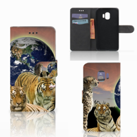 Samsung Galaxy J2 Pro 2018 Telefoonhoesje met Pasjes Roofdieren - thumbnail
