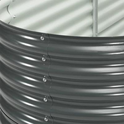 VidaXL Plantenbak verhoogd 240x80x81 cm gegalvaniseerd staal grijs