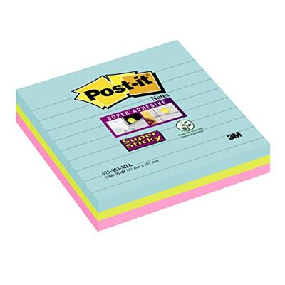 Post-it Super Sticky notes XL Cosmic, 70 vel, ft 101 x 101 mm, gelijnd, geassorteerde kleuren, pak van 3 Post-it Super Sticky notes XL Cosmic, 70 vel, ft 101 x 101 mm, gelijnd, geassorteerde kleuren, pak van 3