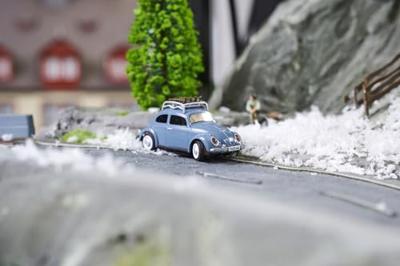 Carson Modellsport 500504149 VW Käfer Wintersport 1:87 RC auto Elektro Straatmodel