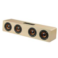 W8 Bluetooth 4 2 speaker vier Louderspeakers Super Bass subwoofer met mic 3.5 mm ondersteuning TF-kaart (bin hout) - thumbnail