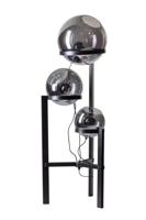 ETH Glazen vloerlampOrb 3-lichts zwart met spiegelglas - 05-VL8366-3036 - thumbnail