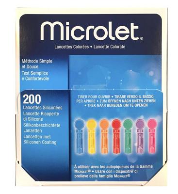 Bayer Microlet lancet gekleurd P6571 1 Stuks Bayer Microlet lancet gekleurd P6571 1 Stuks