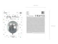 Grote Glossy Ballon Zilver (60cm) - thumbnail