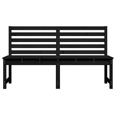 Tuinbank 157,5 cm massief grenenhout zwart