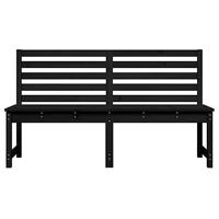 Tuinbank 157,5 cm massief grenenhout zwart - thumbnail