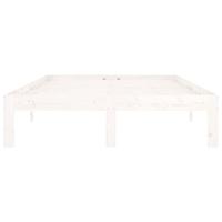 Bedframe massief grenenhout wit 120x200 cm - thumbnail