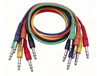DAP FL12 set van 6 patchkabels stereo recht-recht 60cm - thumbnail
