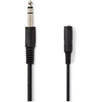 Stereo-Audiokabel | 6,35 mm Male - 6,35 mm Female | 5,0 m | Zwart - thumbnail