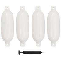 VidaXL Bootstootkussens 4 st 58,5x16,5 cm pvc wit - thumbnail