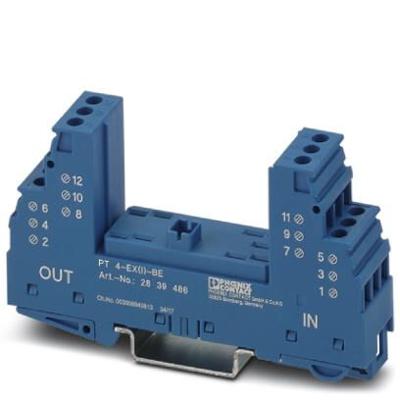 Phoenix Contact 2839486 PT 4-EX(I)-BE Overspanningsveilige sokkel Set van 10 stuks Overspanningsbeveiliging voor: Verdeelkast 10 stuk(s)