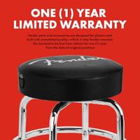 Fender Spaghetti Logo Pick Pouch Barstool 24" Black/Chrome gitaarkruk (61 cm) - thumbnail