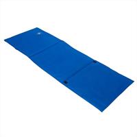 Strandmat met Rugleuning en Kussen 158cm x 56cm blauw - thumbnail