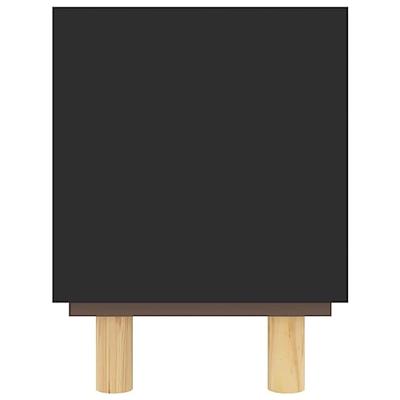 Tv-meubel 80x30x40 cm massief grenenhout en rattan zwart