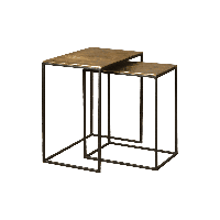 RENEW Bijzettafel 'Jos' Set van 2 stuks, kleur Antique Brass - thumbnail