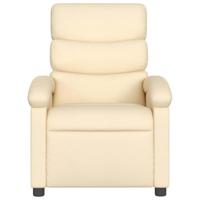 Fauteuil verstelbaar elektrisch stof crèmekleurig - thumbnail