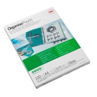 GBC Organise lamineerhoes ft A4, 250 micron (2 x 125 micron), geperforeerd, pak van 100 stuks - thumbnail