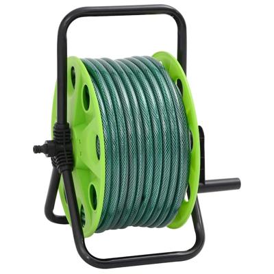 Slanghaspel met slangkoppelset 0,5" 50 m vrijstaand PVC groen