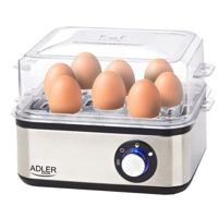Adler AD 4486 eierkoker 8 eieren 800 W Zwart, Gesatineerd staal, Transparant - thumbnail