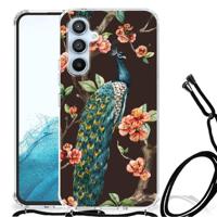 Samsung Galaxy A54 5G Case Anti-shock Pauw met Bloemen - thumbnail