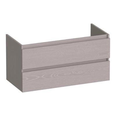 Brauer Joy - Onderkast - 100 cm - met 2 Softclose Lades Greeploos en 1 Sifon Uitsparing - Timber Greige