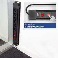 ACT AC2450 Stekkerdoos - 6 Sockets - Aan/Uit - Overspanningsbeveiliging - thumbnail