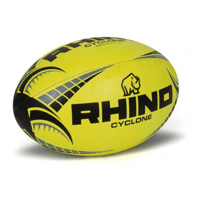 Rhino rugbybal Cyclone junior rubber/polyester geel