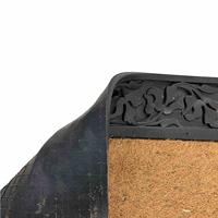 Siena Garden D37446 Rubberen voetmat blad hoekig 90 x 55 cm met kokosvezel (l x b x h) 55 x 90 x 1.5 cm 1 stuk(s) - thumbnail