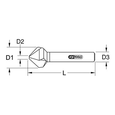 KS Tools 336.0079 3360079 Kegelverzinkboor 12.4 mm Staal 1 stuk(s)