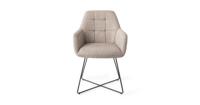 Jesper Home Noto eetkamerstoel Biscuit Beach cross black - thumbnail