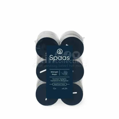 Spaas Geurtheelichtjes Midnight Magic 12st