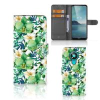 Nokia 3.4 Hoesje Orchidee Groen - thumbnail