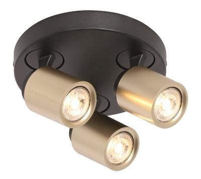 Freelight Spot Razza 3 lichts Ø 21 cm GU10 zwart goud