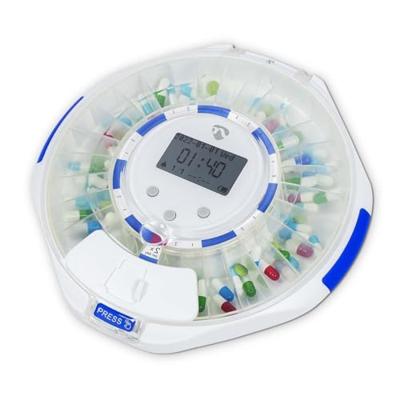 Nedis SmartLife Medicijndispenser | Wi-Fi | 28 Compartimenten | Aantal alarmtijden: 9 alarmtijden per dag | Licht / Piep / Stem | LCD scherm | Wit -
