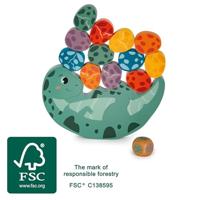 Small Foot - houten balansspel dino, 14dlg. - thumbnail