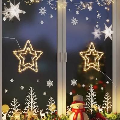 VidaXL Kerstverlichting ster silhouet 2 st 50 leds warm wit