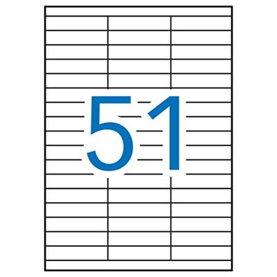 Apli witte etiketten ft 70 x 16,9 mm (b x h), 5.100 stuks, 51 per blad (1294) Apli witte etiketten ft 70 x 16,9 mm (b x h), 5.100 stuks, 51 per blad (1294)