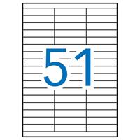 Apli witte etiketten ft 70 x 16,9 mm (b x h), 5.100 stuks, 51 per blad (1294) - thumbnail