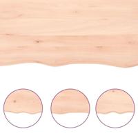 VidaXL Wastafelblad 140x50x(2-4) cm onbehandeld massief hout - thumbnail