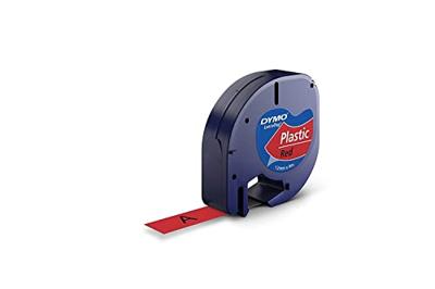 DYMO S0721630 Labeltape Kunststof Tapekleur: Mars-rood Tekstkleur: Zwart 12 mm 4 m