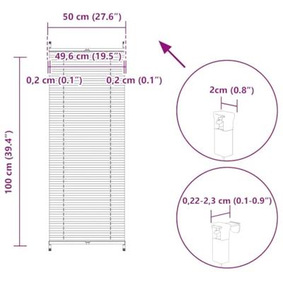 Plissjaloezie 50x100cm crme