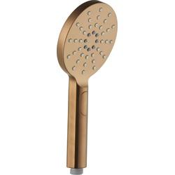 Ben Push handdouche rond Ø12cm 3 straalsoorten geborsteld koper