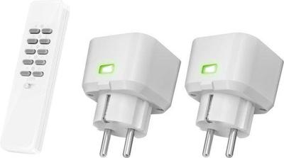 Set Compacte Stopcontact Dimmers (met 2 x dimmer led, halogeen, gloei) ACC2-250R