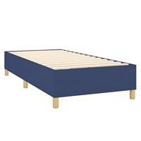 Bedframe zonder matras 90x200 cm stof blauw - thumbnail