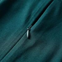 Kinderjurk met lange mouwen kattenprint 116 donkergroen - thumbnail