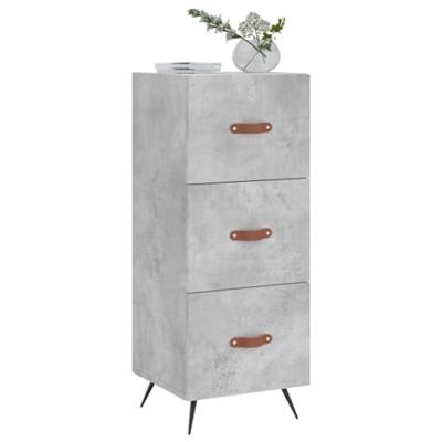 Dressoir 34,5x34x90 cm bewerkt hout betongrijs
