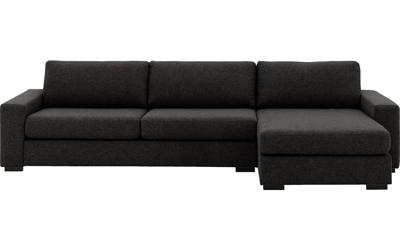 Goossens Bank Lucca grijs, stof, 3-zits, stijlvol landelijk