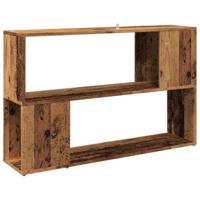 Boekenkast 100x24x63 cm bewerkt hout oud houtkleurig - thumbnail